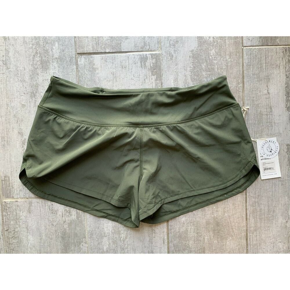 VUORI Women's Moss Hunter Green Omni Performance Shorts NEW Quick Dry L